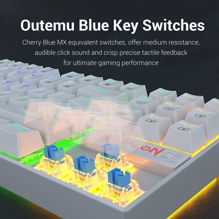 Tastierë mekanike Redragon Kumara e bardhë K552 RGB thumbnail 2