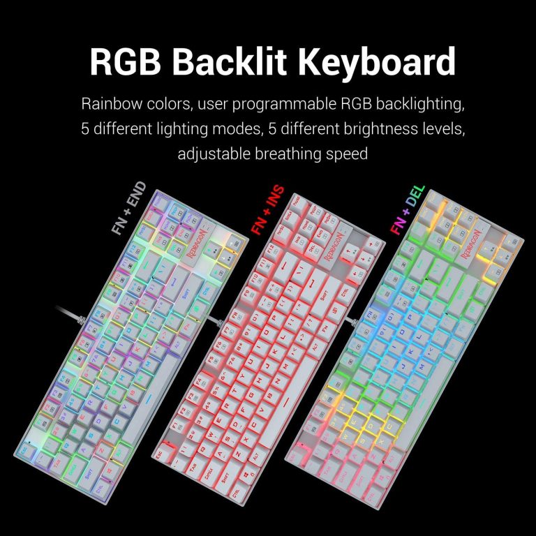 Tastierë mekanike Redragon Kumara e bardhë K552 RGB thumbnail 4