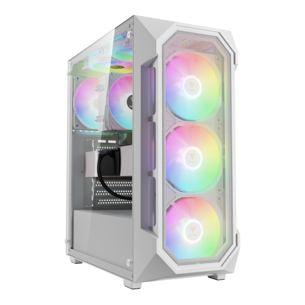 Kase AURA GC1 ELITE WH Mesh RGB Mid-tower