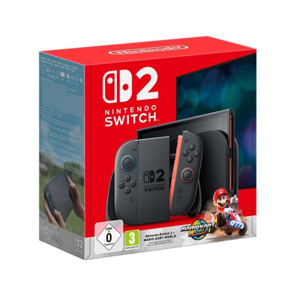 Konzolë Nintendo Switch 2, e kuqe/e kaltër Mario Kart World Bundle