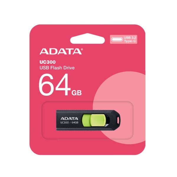 USB Flash  A-DATA 64GB UC300 RBK/GN